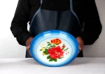 ⁦صحن غضار قديم ازرق⁩ - الصورة ⁦2⁩