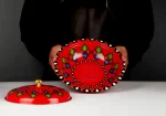 ⁦قدر غضار احمر مقاس 26⁩ - الصورة ⁦2⁩