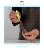⁦سكين فاكهة نقشة غضار أخضر⁩ - الصورة ⁦2⁩